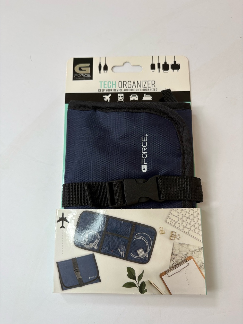 G-Force Tech Accessory Cord Organizer Blue WaterResistant Lightweight Adjustable